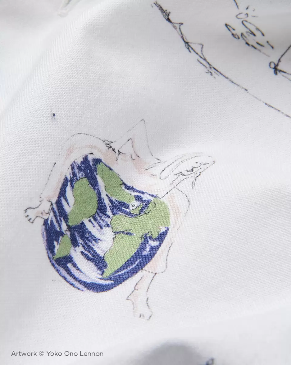 Lennon Sketches Print Shirt Ben Sherman Men Heavy-Duty Shirts White - 6