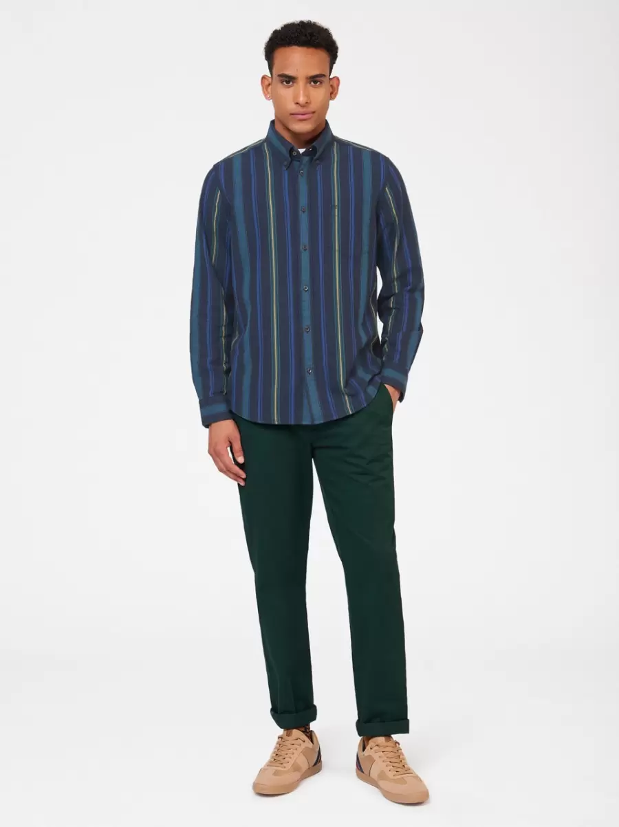 Durable Fraser Green Signature Striped Oxford Shirt Shirts Men Ben Sherman - 1