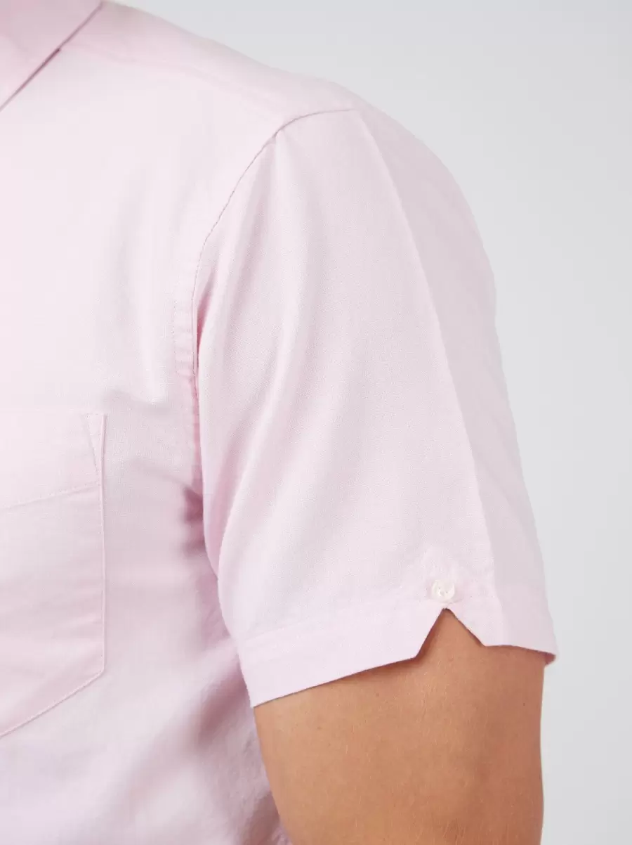 Light Pink Shirts Markdown Ben Sherman Signature Organic Short-Sleeve Oxford Shirt - Light Pink Men - 4