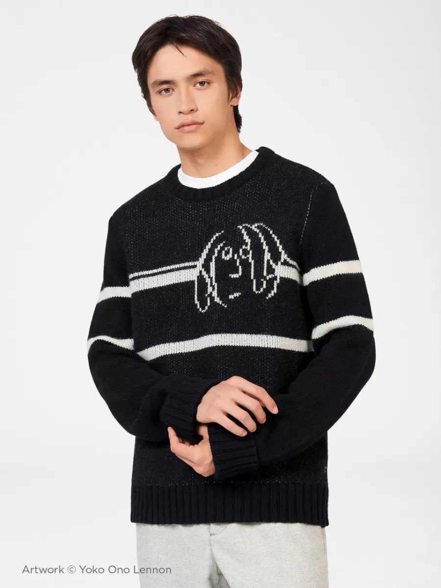 Energy-Efficient Lennon Stripe Knit Sweater Black Sweaters & Knits Men Ben Sherman - 3