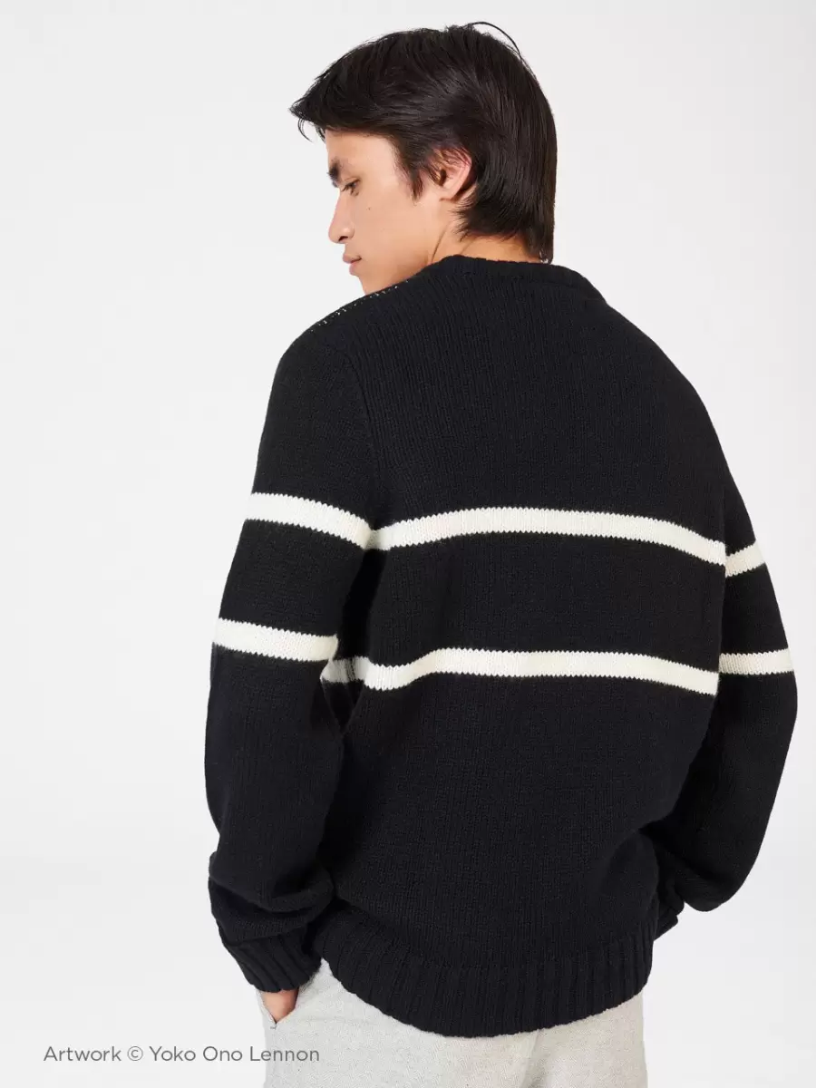 Energy-Efficient Lennon Stripe Knit Sweater Black Sweaters & Knits Men Ben Sherman - 4