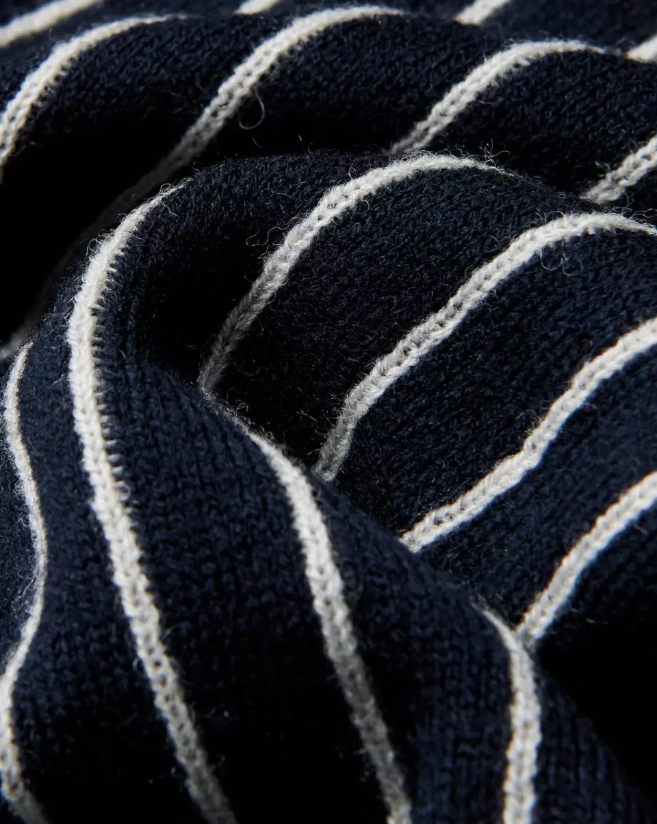 Sweaters & Knits Jacquard Stripe Knit Cardigan Well-Built Ben Sherman Dark Navy Men - 2