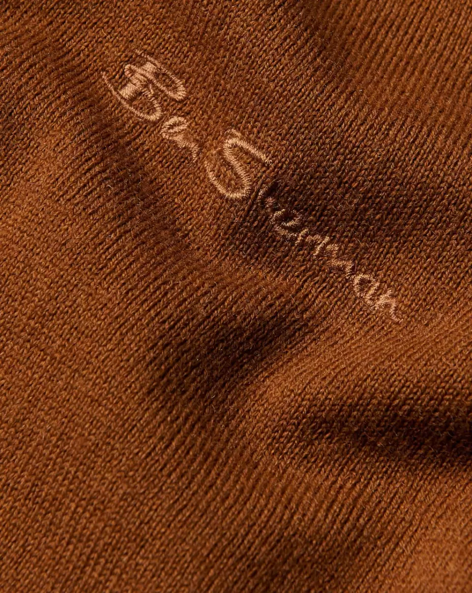 Men Signature Merino Knit Cardigan Ben Sherman Simple Sweaters & Knits Utility Brown - 4