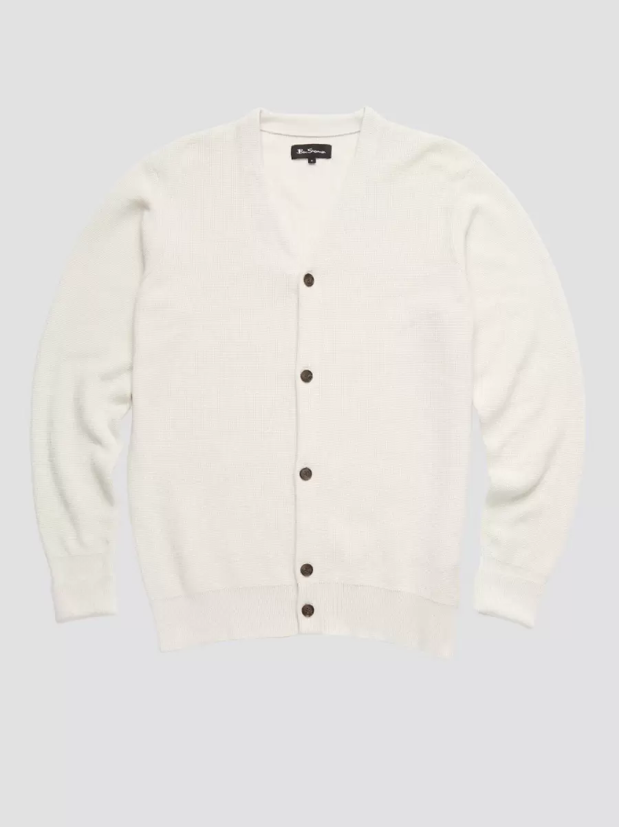 Refined Sweaters & Knits B By Ben Sherman Chunky Knit Cardigan - Ivory Men Ivory - 6