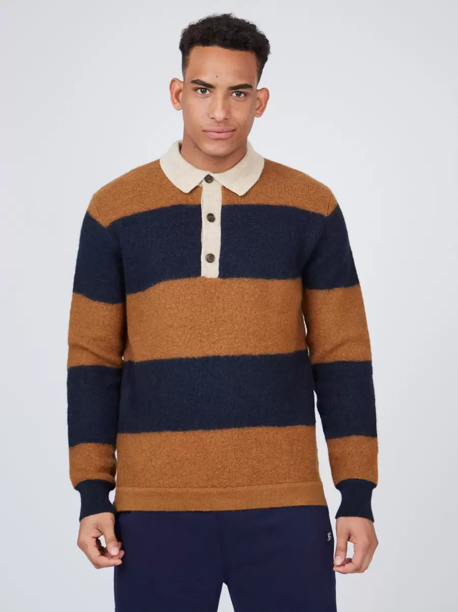 2024 Sweaters & Knits B By Ben Sherman Rugby Knit Sweater Dark Navy Men - 1