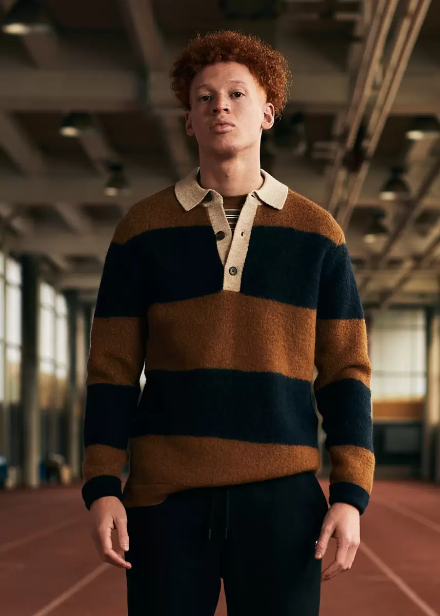2024 Sweaters & Knits B By Ben Sherman Rugby Knit Sweater Dark Navy Men - 2