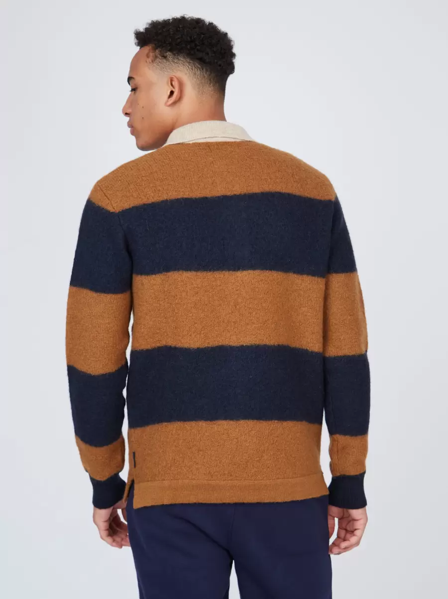 2024 Sweaters & Knits B By Ben Sherman Rugby Knit Sweater Dark Navy Men - 5