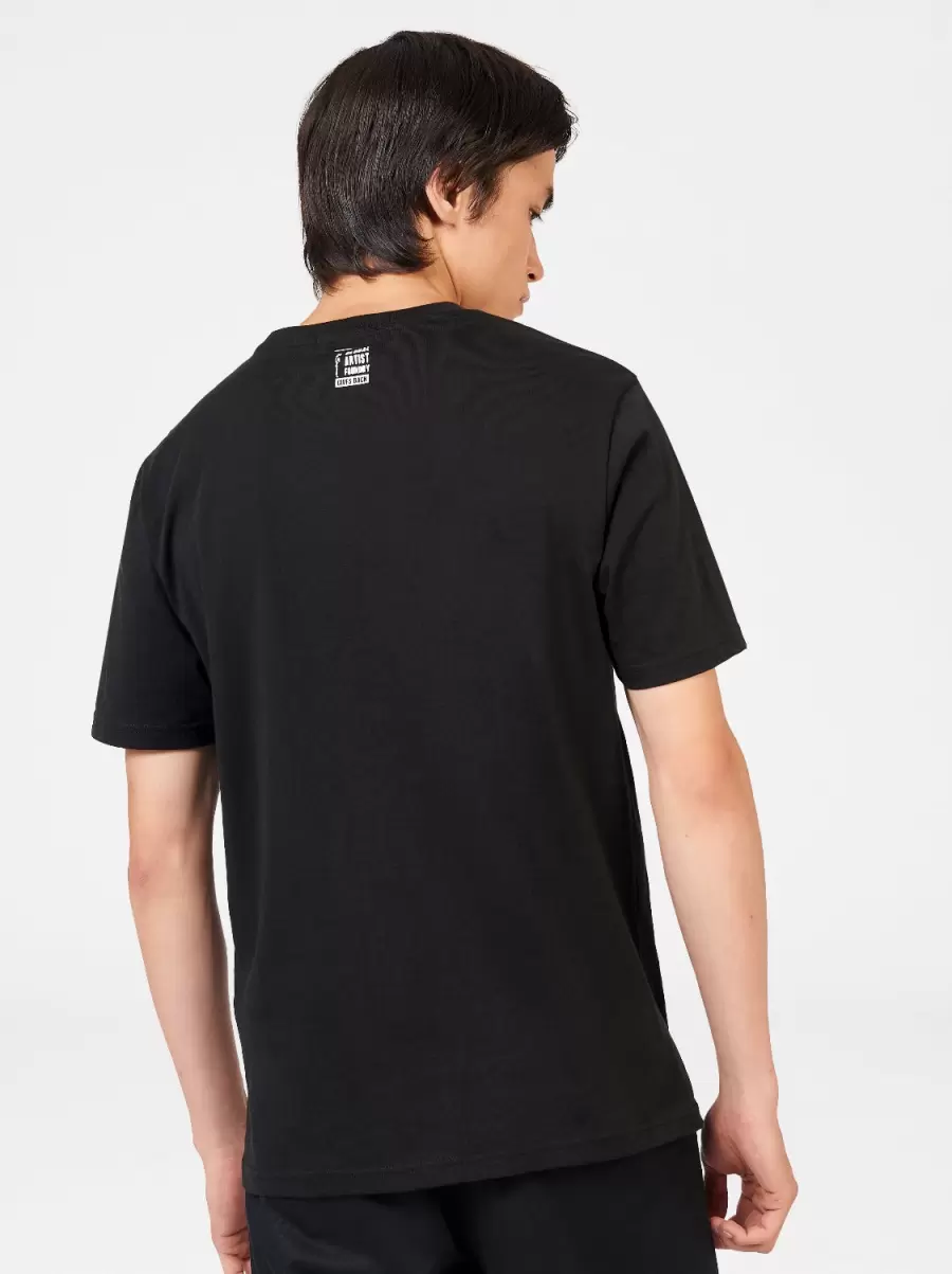 Men T-Shirts & Graphic Tees Sale Rolling Stone Charity Tee - Black Black Ben Sherman - 4