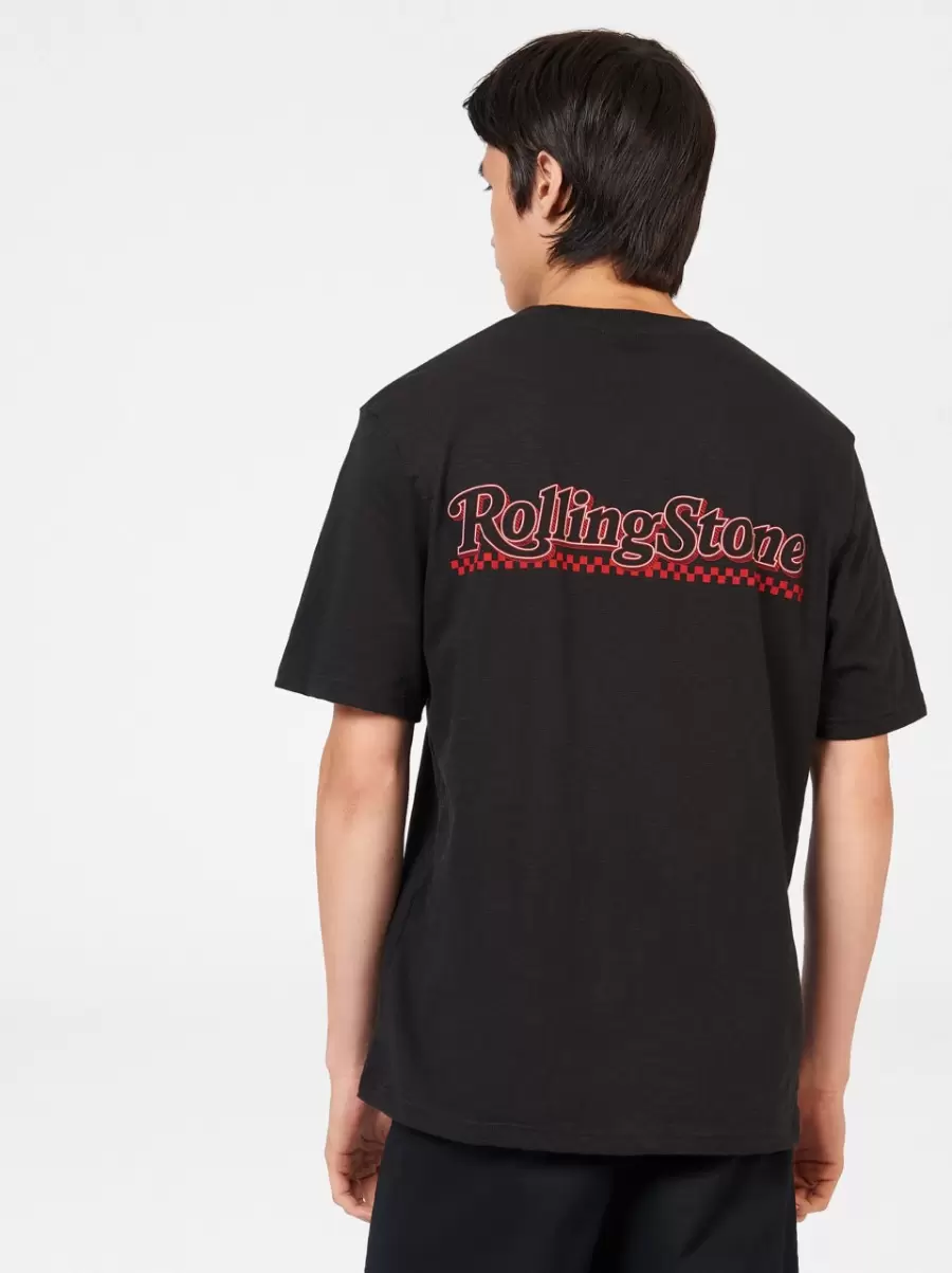 Men Ben Sherman Rolling Stone Graphic Tee - Black Black Lavish T-Shirts & Graphic Tees - 2