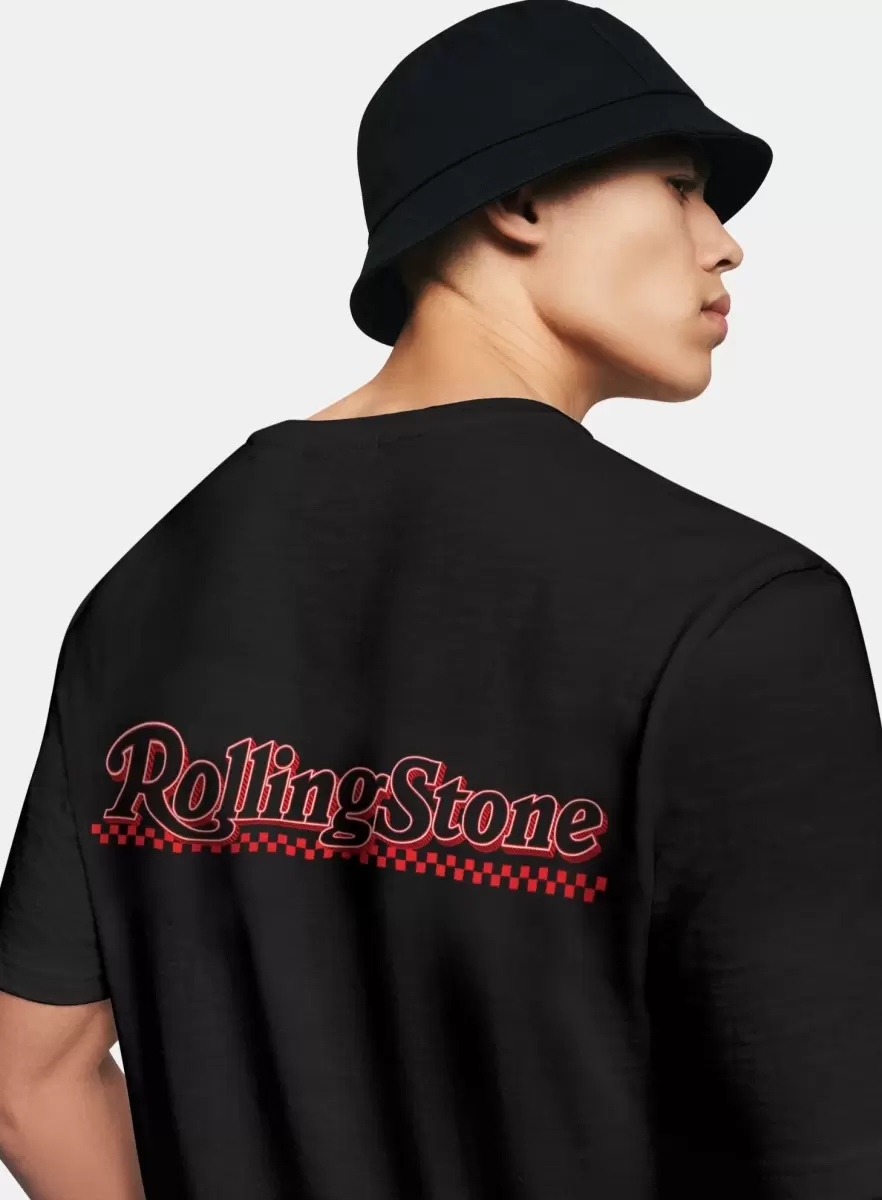 Men Ben Sherman Rolling Stone Graphic Tee - Black Black Lavish T-Shirts & Graphic Tees