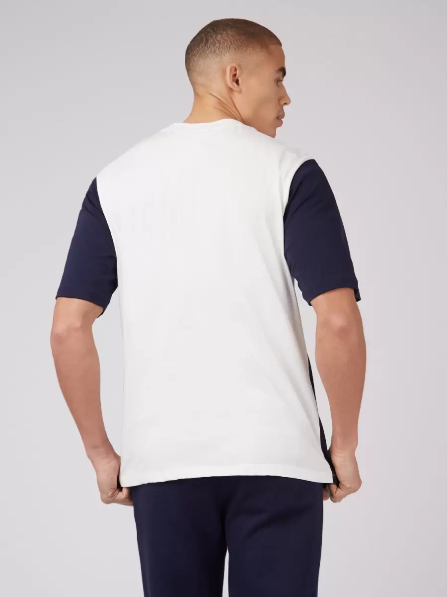 White Serene T-Shirts & Graphic Tees B By Ben Sherman Colorblock Tee - White Men - 1