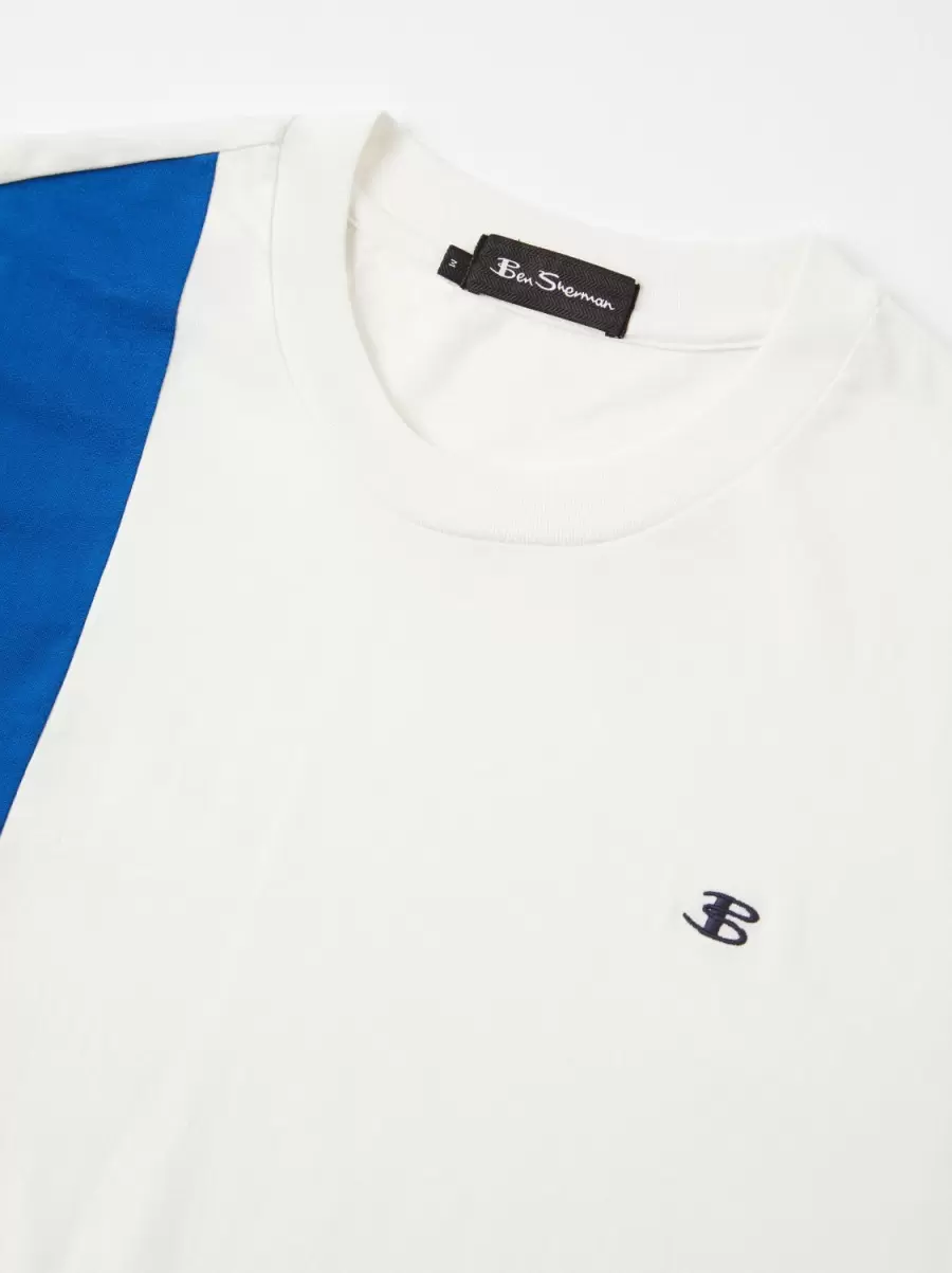 White Serene T-Shirts & Graphic Tees B By Ben Sherman Colorblock Tee - White Men - 4