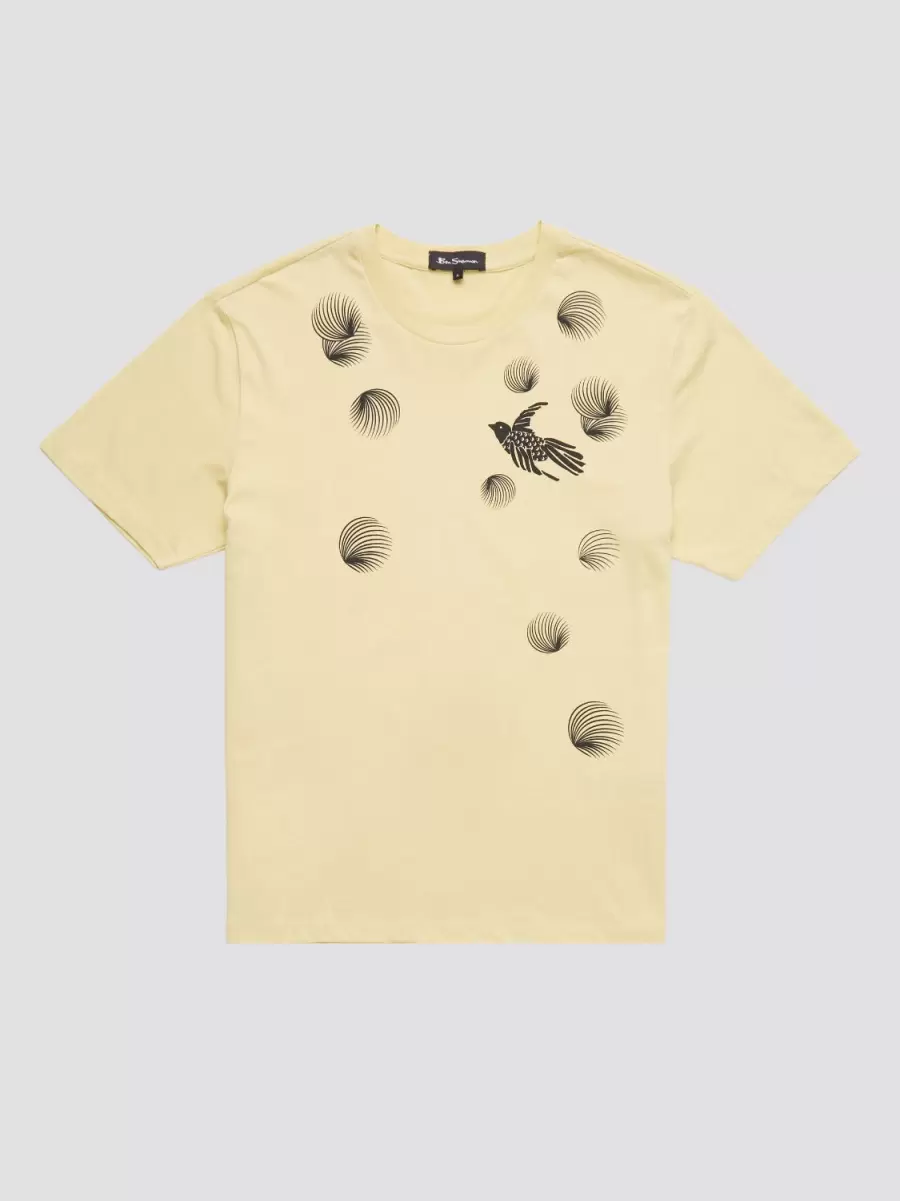 Discount T-Shirts & Graphic Tees Men B By Ben Sherman Bird Graphic Tee Lemon - 5