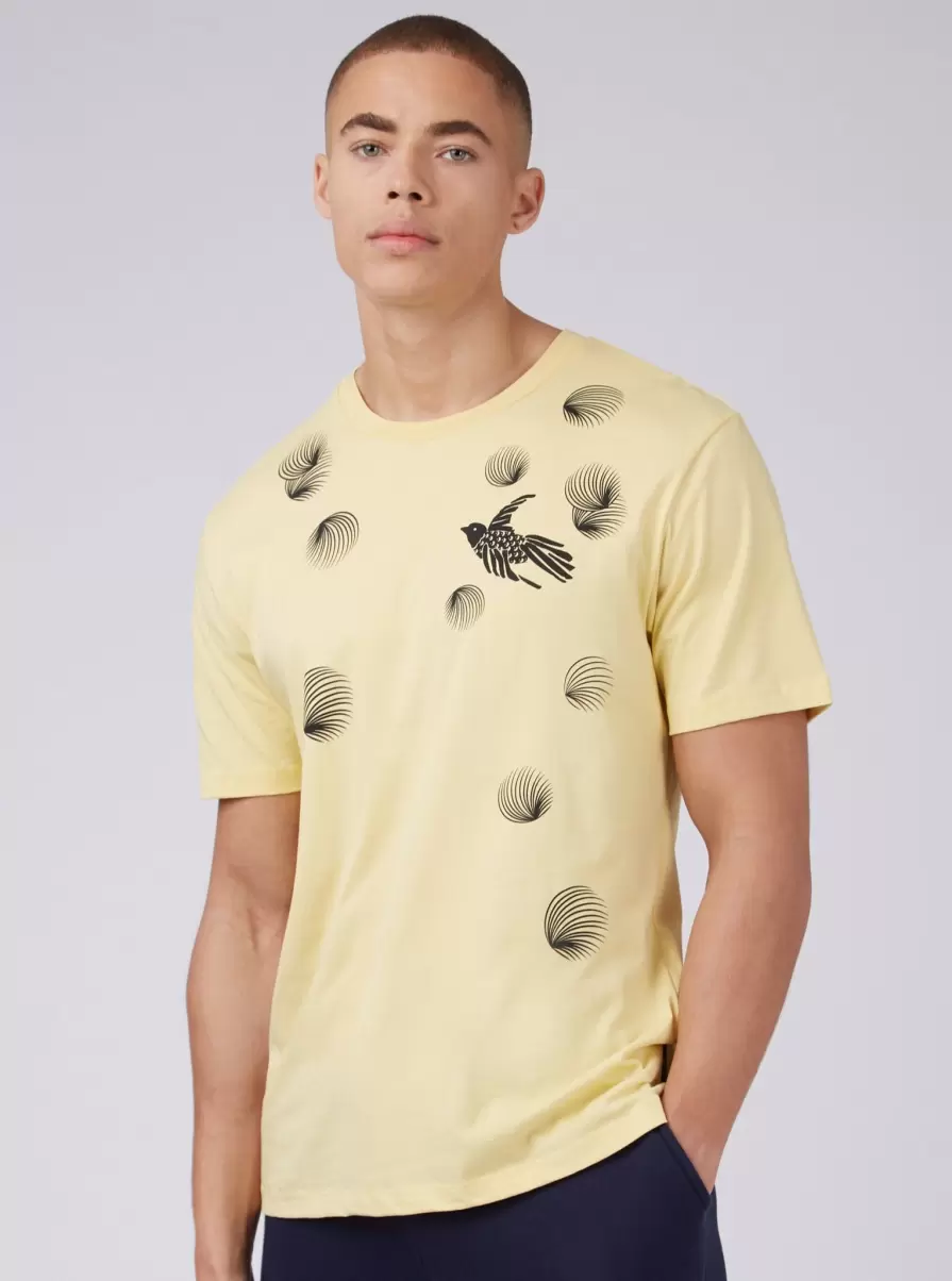 Discount T-Shirts & Graphic Tees Men B By Ben Sherman Bird Graphic Tee Lemon