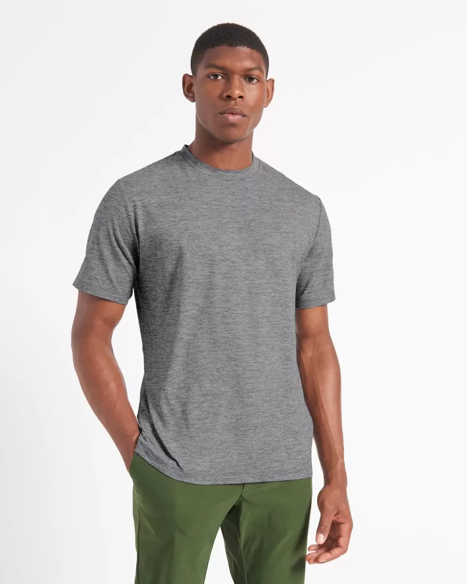 T-Shirts & Graphic Tees Grey Heather Trusted Ben Sherman Men Performance Stretch Marl T-Shirt - Grey Heather - 1