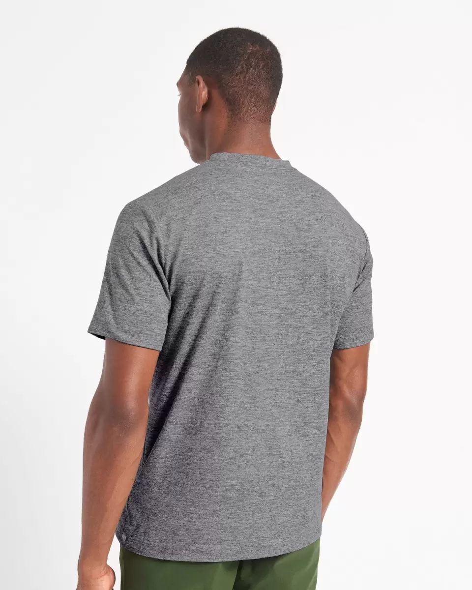 T-Shirts & Graphic Tees Grey Heather Trusted Ben Sherman Men Performance Stretch Marl T-Shirt - Grey Heather - 6