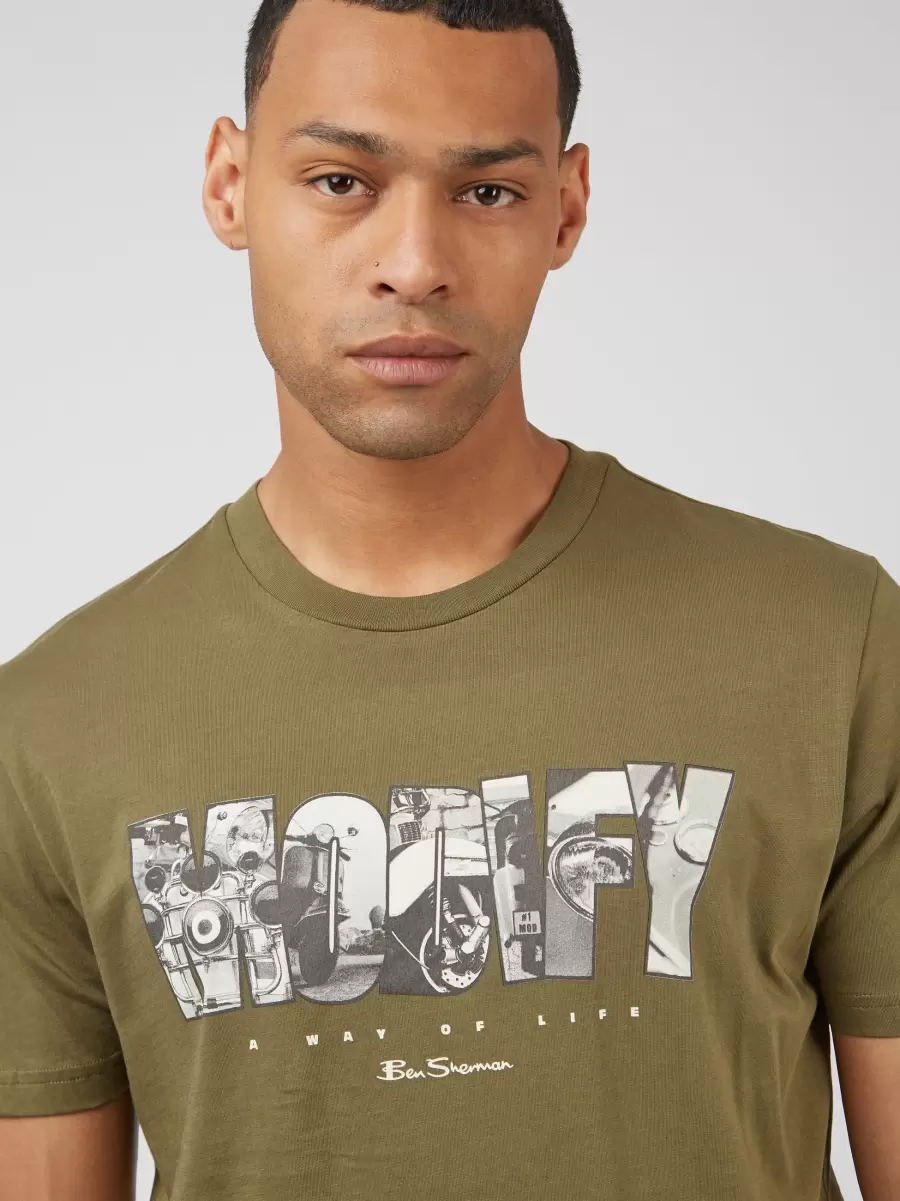 Organic Jersey Culture Graphic Tee - Camouflage T-Shirts & Graphic Tees Purchase Camouflage Men Ben Sherman - 1