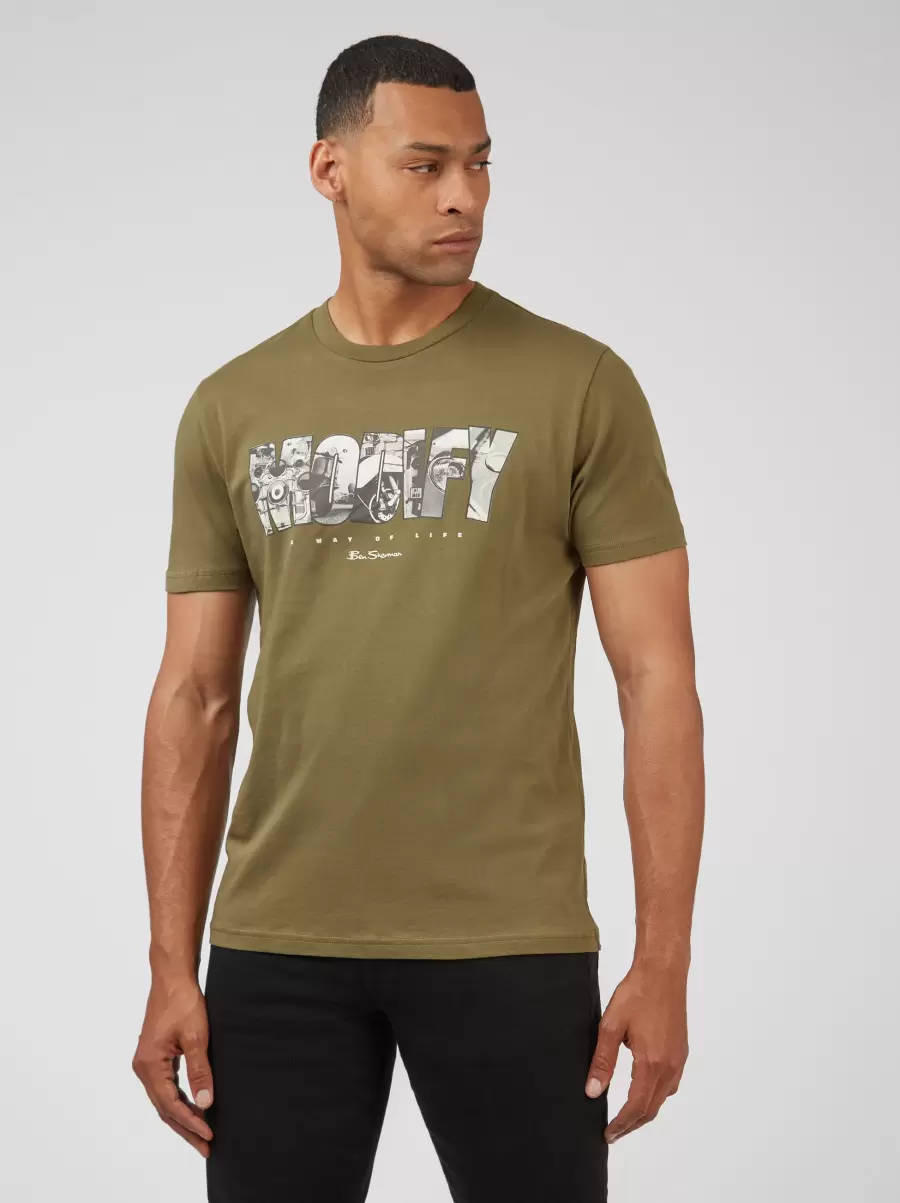 Organic Jersey Culture Graphic Tee - Camouflage T-Shirts & Graphic Tees Purchase Camouflage Men Ben Sherman - 2