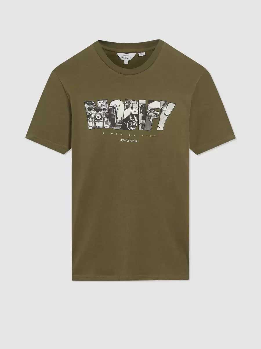 Organic Jersey Culture Graphic Tee - Camouflage T-Shirts & Graphic Tees Purchase Camouflage Men Ben Sherman - 4