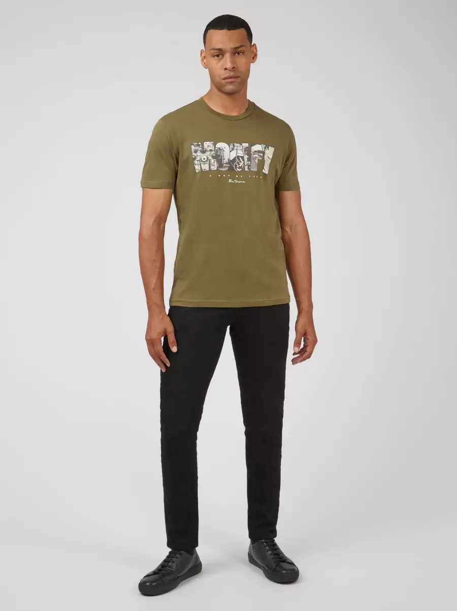 Organic Jersey Culture Graphic Tee - Camouflage T-Shirts & Graphic Tees Purchase Camouflage Men Ben Sherman - 5