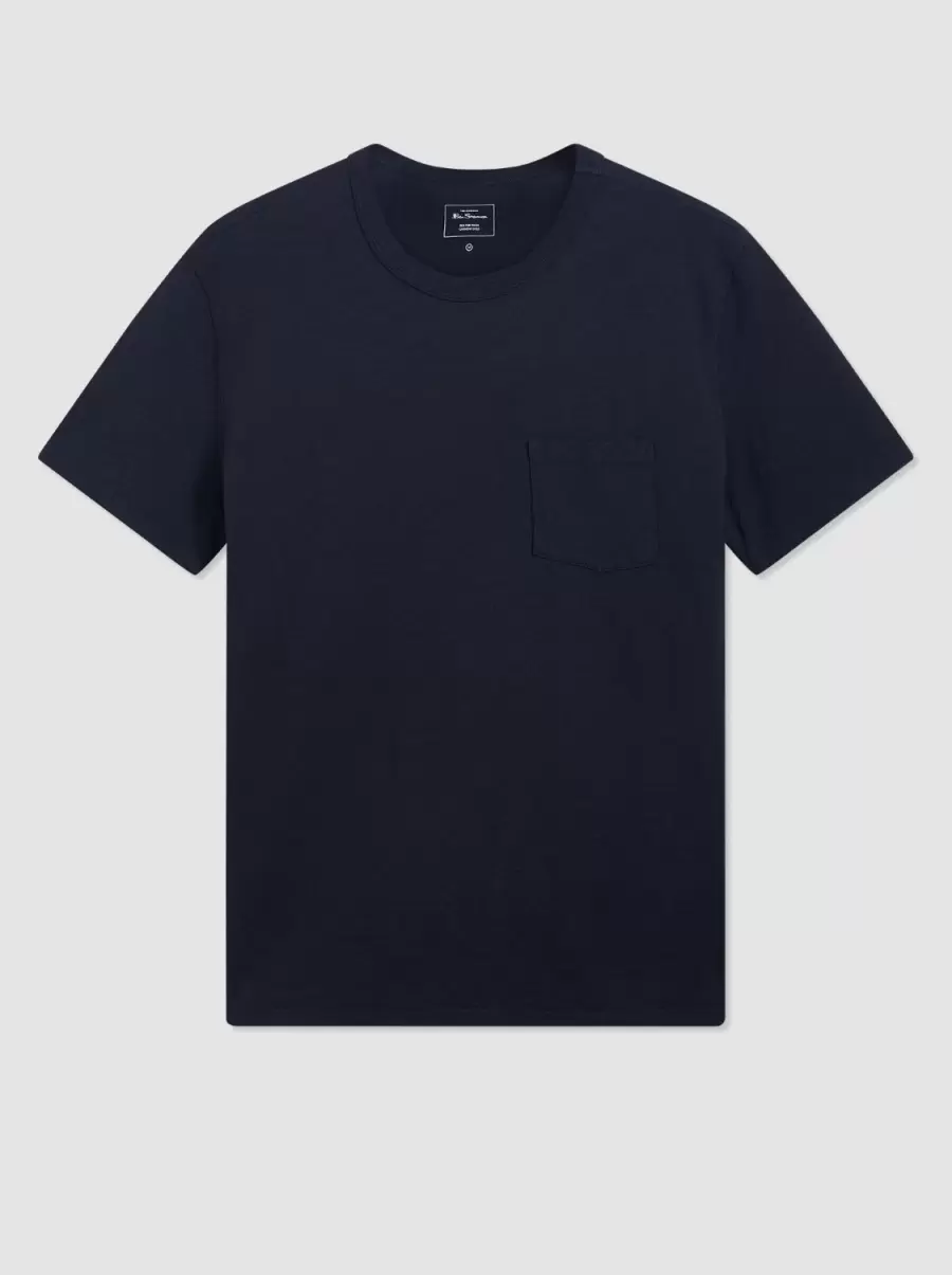 Garment Dye Beatnik Short-Sleeve T-Shirt - Washed Black Slashed T-Shirts & Graphic Tees Men Washed Black Ben Sherman - 1