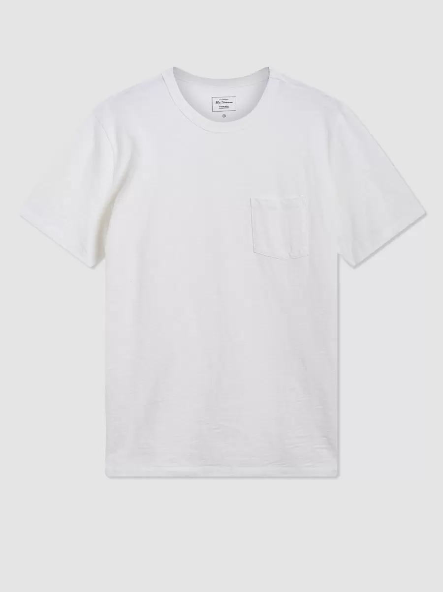 T-Shirts & Graphic Tees Men Ben Sherman White Garment Dye Beatnik Short-Sleeve T-Shirt - White Expert - 2