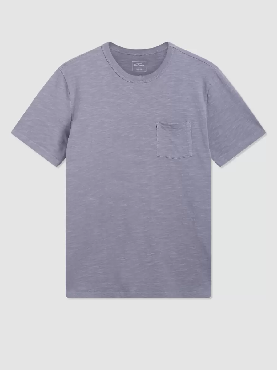 Top-Notch T-Shirts & Graphic Tees Men Zinc Ben Sherman Garment Dye Beatnik Short-Sleeve T-Shirt - Zinc - 3