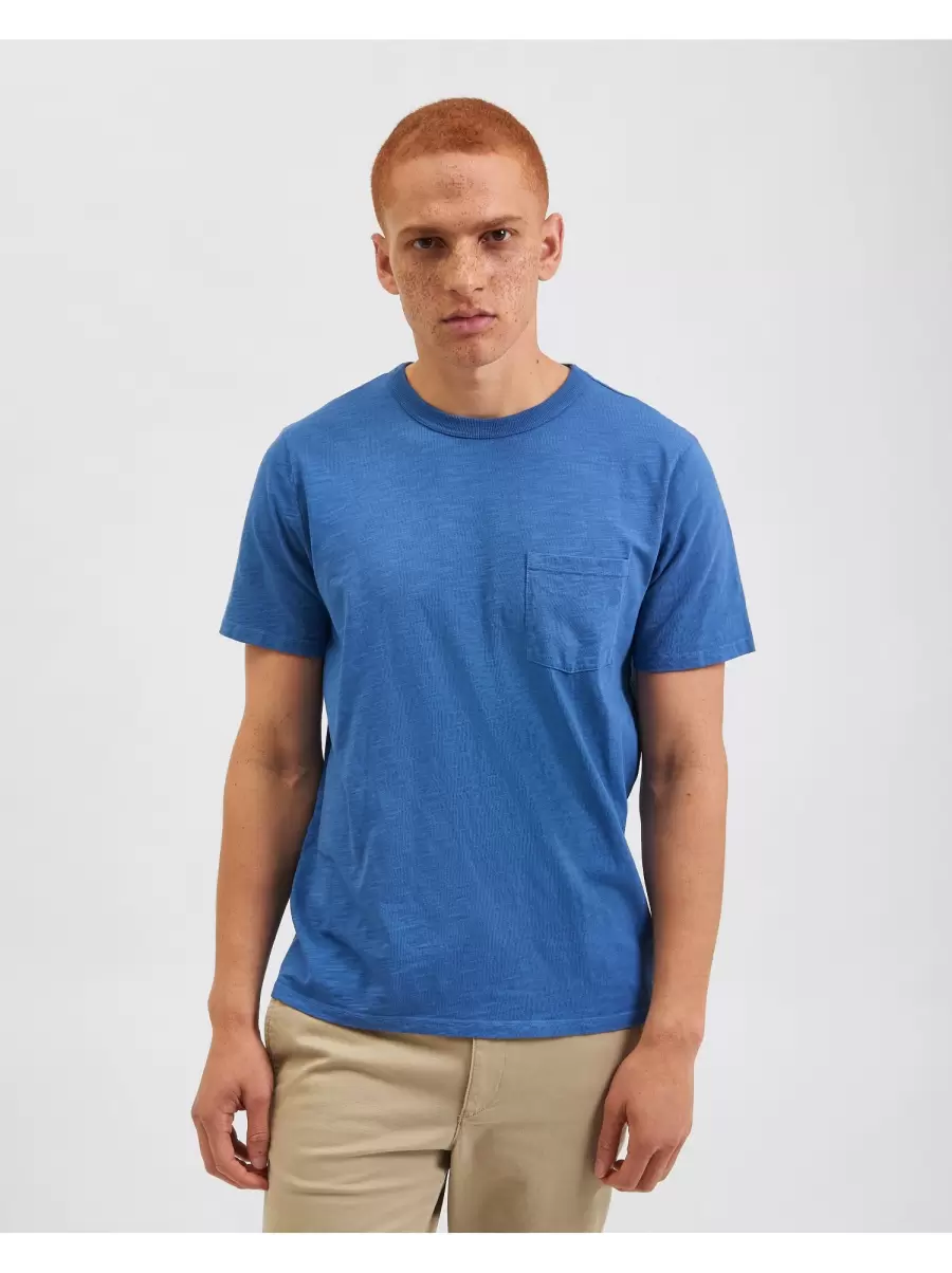 Garment Dye Beatnik Short-Sleeve T-Shirt - Mid Blue T-Shirts & Graphic Tees Mid Blue Men Low Cost Ben Sherman - 2