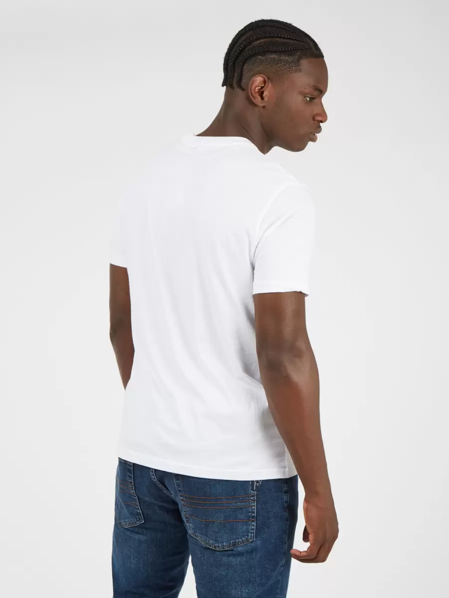 White Men T-Shirts & Graphic Tees Affordable Ben Sherman Signature Organic Target Graphic Tee - White - 1
