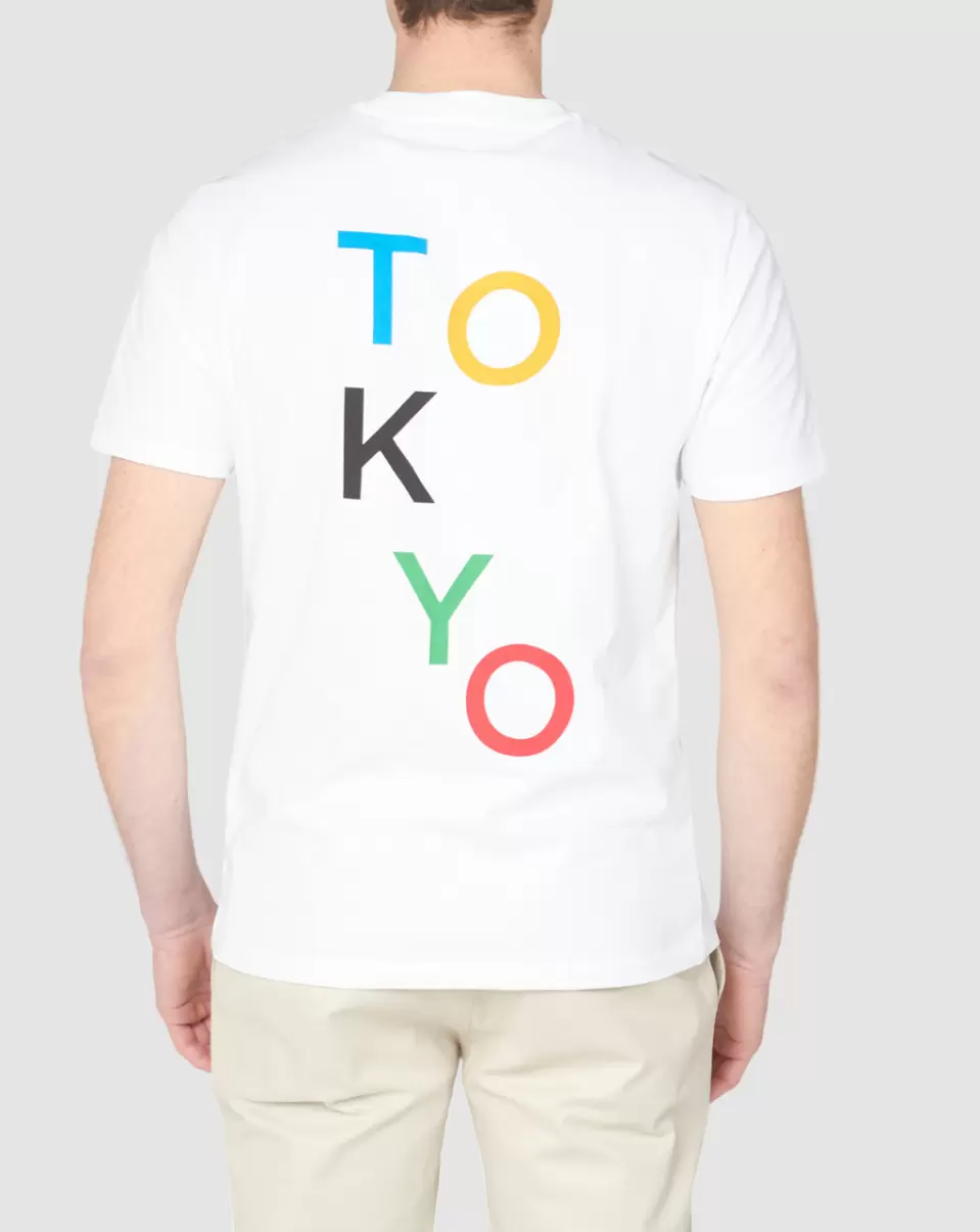 Men T-Shirts & Graphic Tees Team Gb Tokyo 2020 Graphic Tee Streamlined Ben Sherman White - 2
