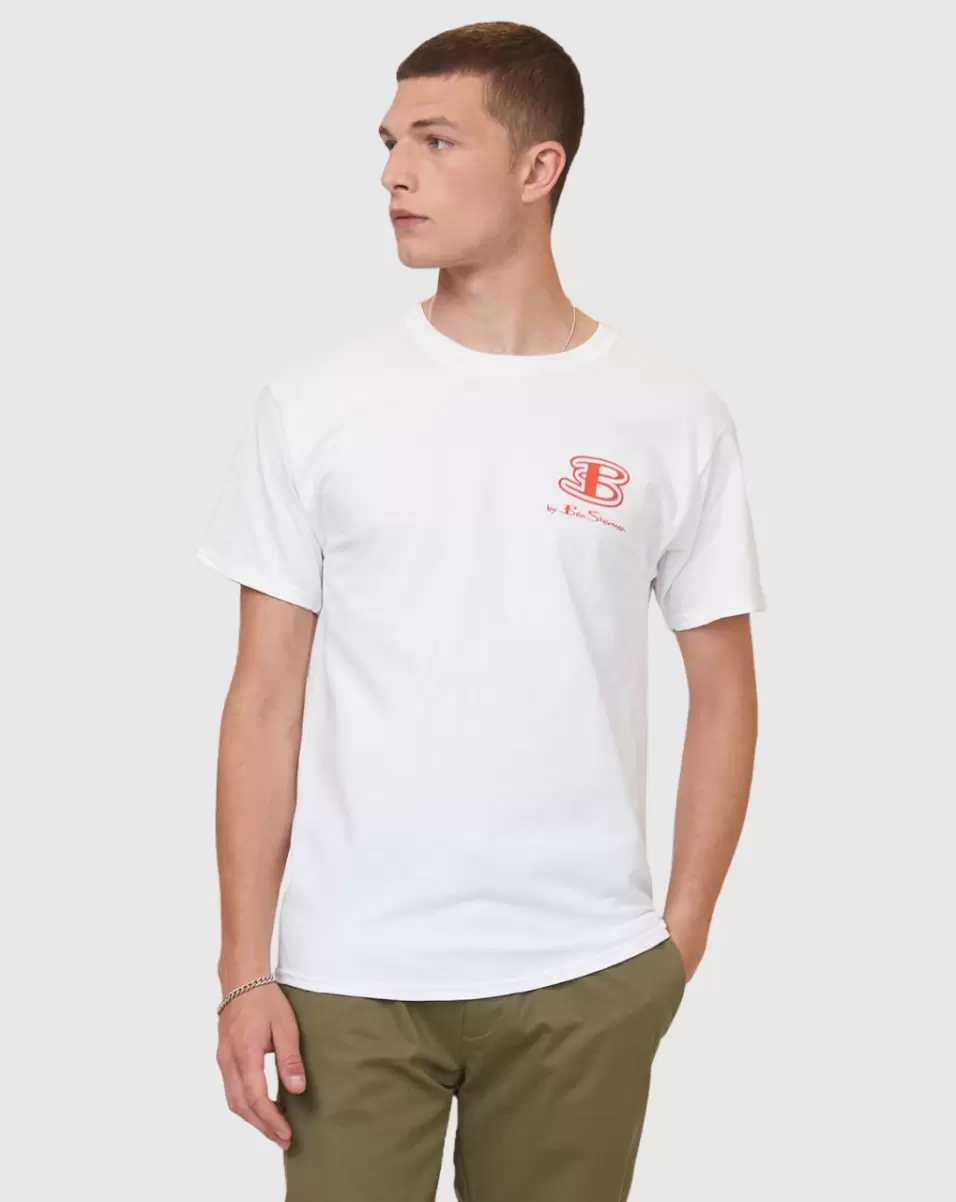 White Men Ben Sherman X Brian Cannon Aw20 Graphic T-Shirt - White T-Shirts & Graphic Tees Fresh - 2