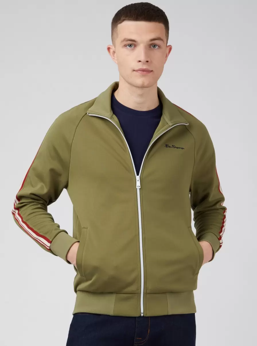 Jackets & Outerwear Ben Sherman Men Signature Zip-Through Track Jacket - Loden Loden Affordable - 1