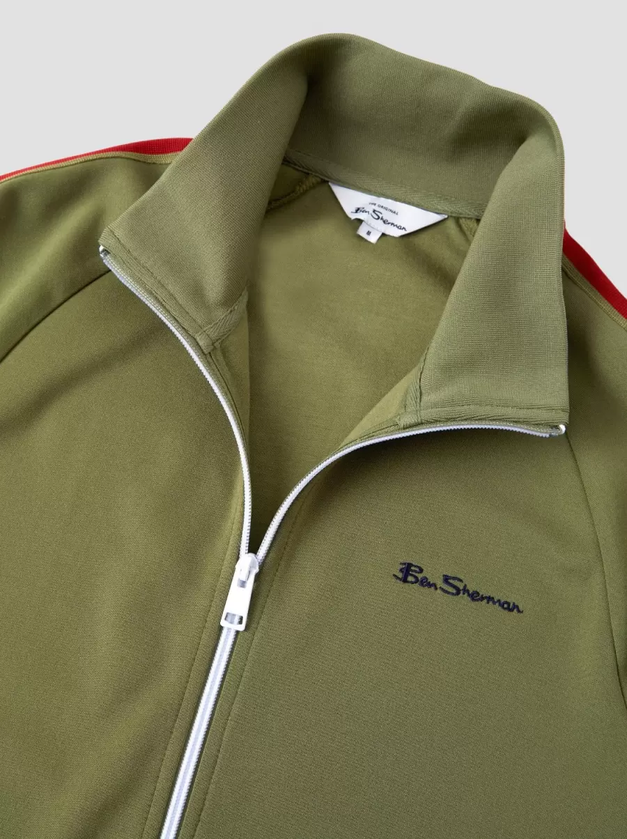 Jackets & Outerwear Ben Sherman Men Signature Zip-Through Track Jacket - Loden Loden Affordable - 2