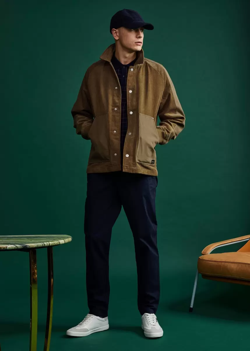 Men Jackets & Outerwear Corduroy Colorblock Workwear Jacket Bronze Ben Sherman Cutting-Edge - 4