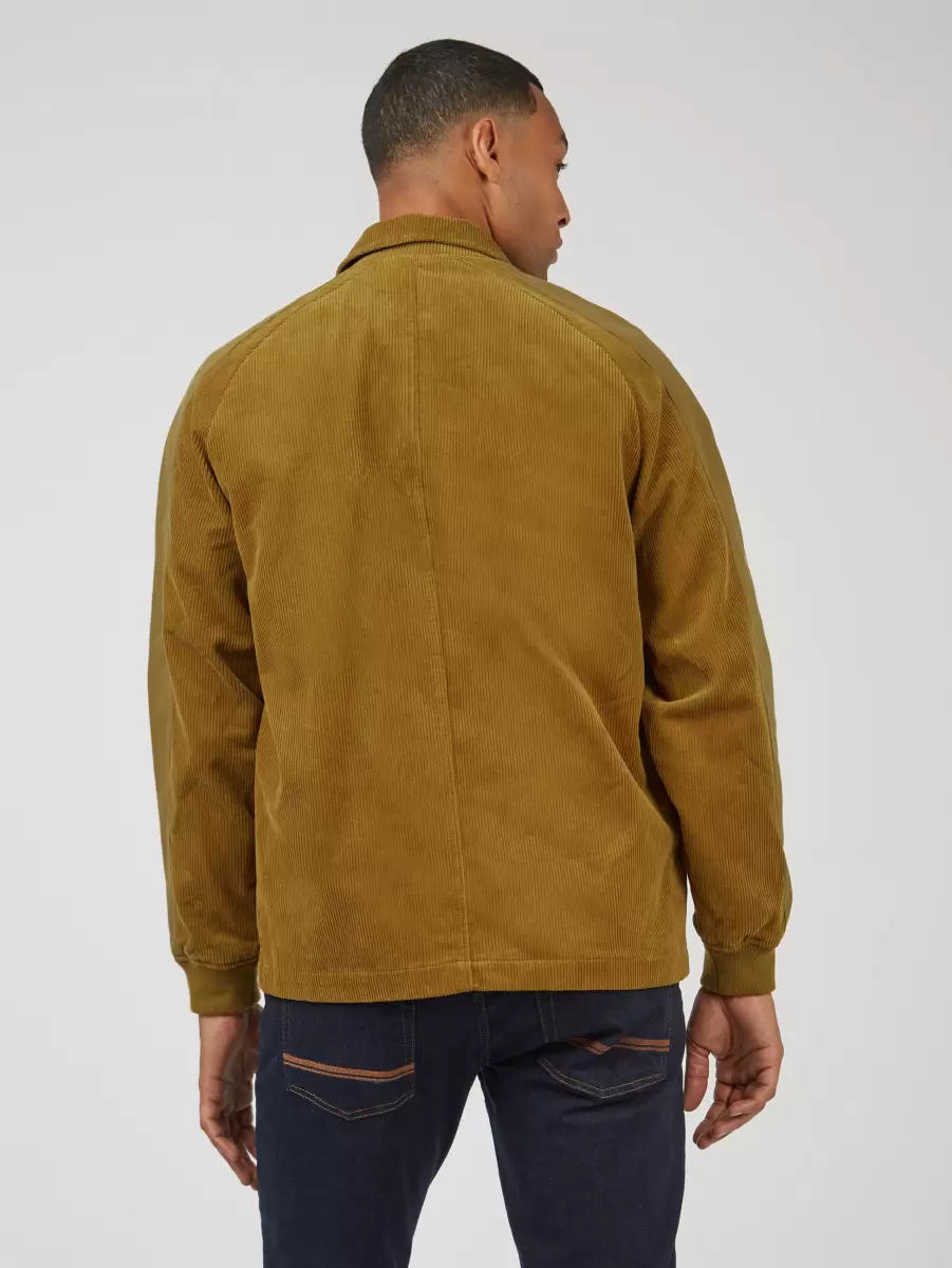 Men Jackets & Outerwear Corduroy Colorblock Workwear Jacket Bronze Ben Sherman Cutting-Edge - 9