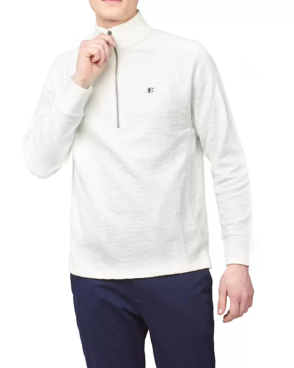 Sweatshirts & Hoodies Men Value B By Ben Sherman Loopback Jersey Sweatshirt - Ivory Ivory