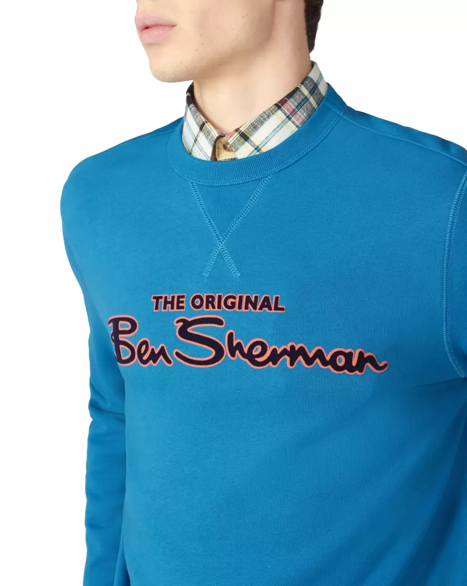 Sweatshirts & Hoodies Reduced Petrol Ben Sherman Signature Logo Sweatshirt - Petrol Men - 2