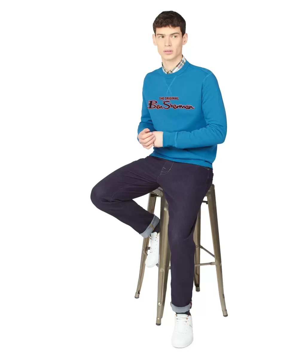 Sweatshirts & Hoodies Reduced Petrol Ben Sherman Signature Logo Sweatshirt - Petrol Men - 3