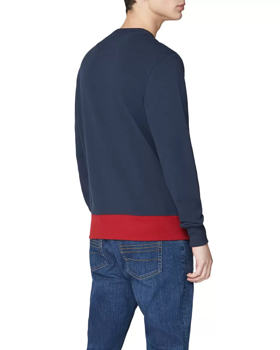 Sweatshirts & Hoodies Ben Sherman Special Deal Color Blocked Logo Sweatshirt - Dark Navy Men Dark Navy - 1