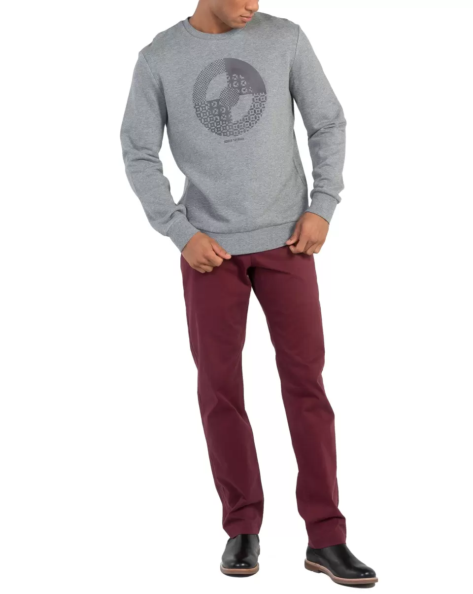 Light Grey Price Slash Raised Target Print Sweatshirt - Light Grey Ben Sherman Sweatshirts & Hoodies Men - 3