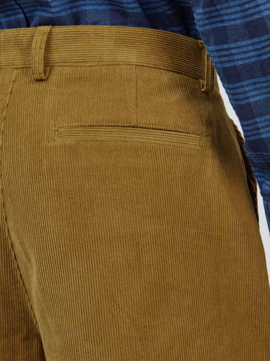 Secure Tapered Corduroy Trouser - Bronze Men Ben Sherman Pants & Chinos Bronze - 3