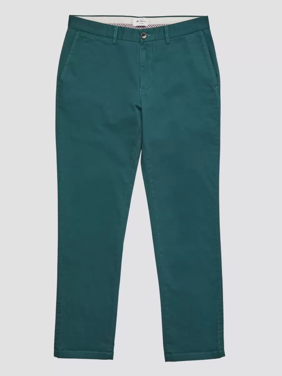Ocean Green Pants & Chinos Ben Sherman Store Signature Slim Stretch Chino Pant - Ocean Green Men - 3