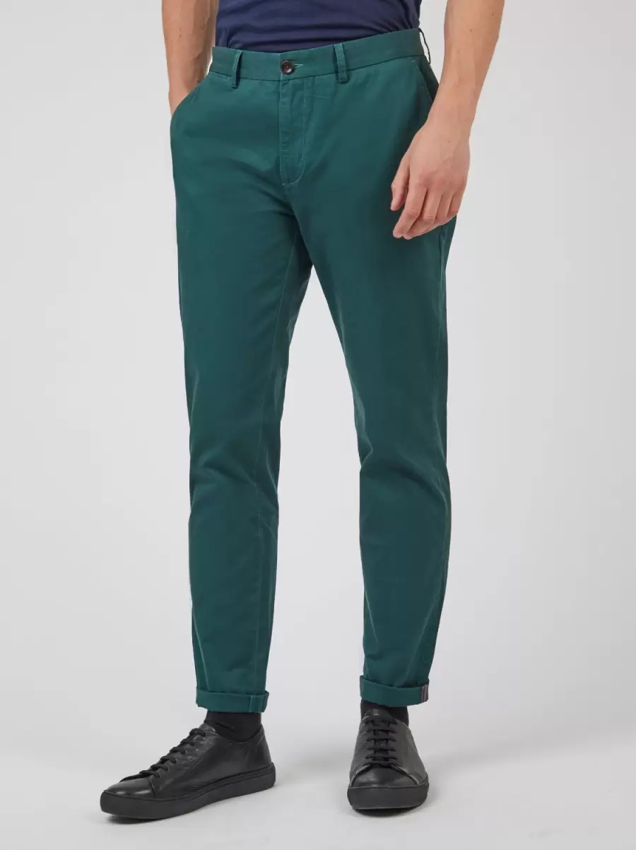 Ocean Green Pants & Chinos Ben Sherman Store Signature Slim Stretch Chino Pant - Ocean Green Men