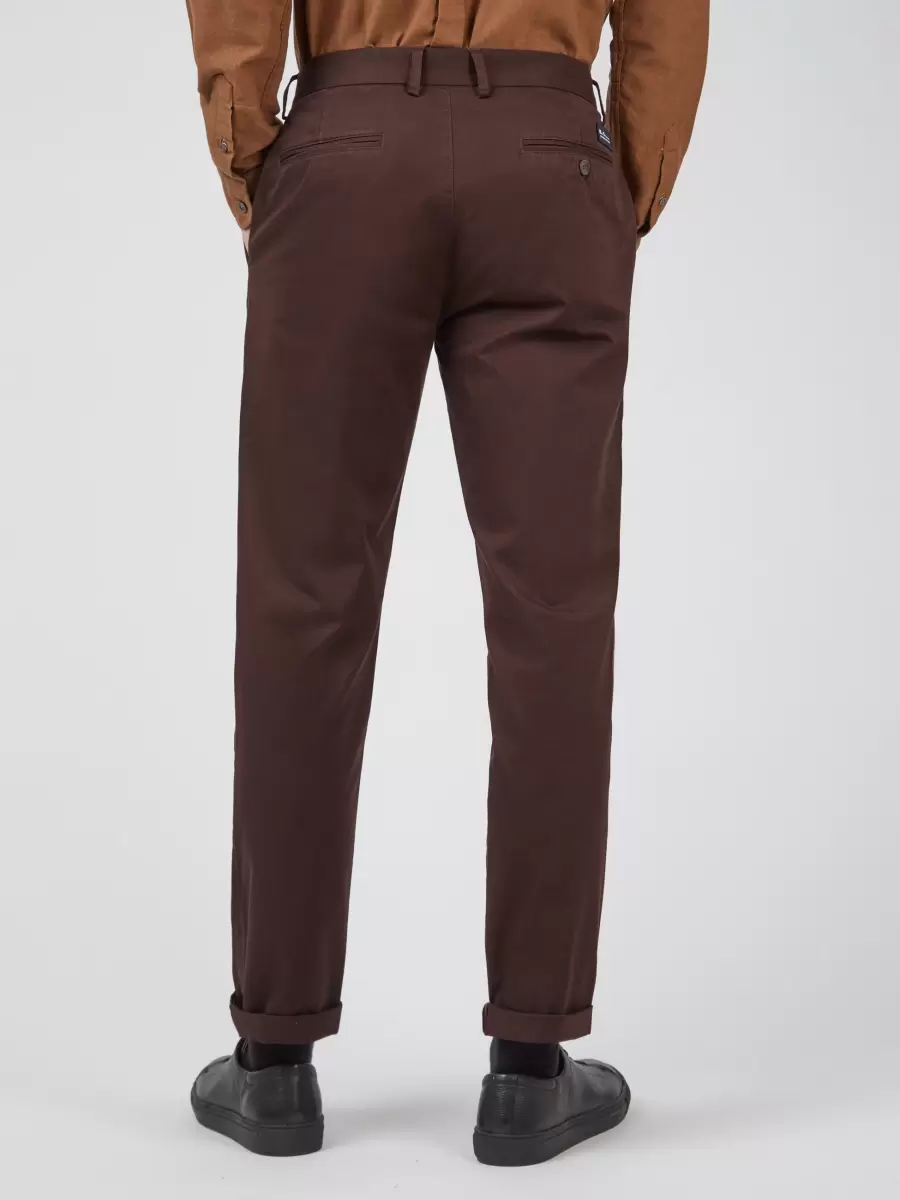Men Pants & Chinos Peat Signature Slim Stretch Chino Pant - Peat Comfortable Ben Sherman - 2