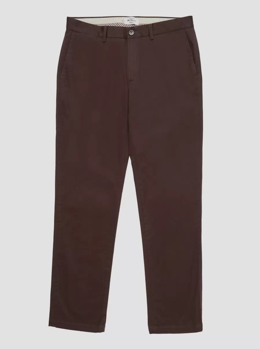 Men Pants & Chinos Peat Signature Slim Stretch Chino Pant - Peat Comfortable Ben Sherman - 4