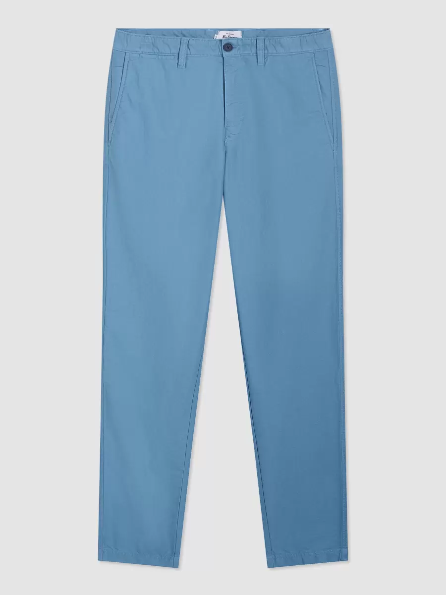 Pants & Chinos Men Beatnik Oxford Slim Taper Garment Dye Chino - Dusty Blue Elevate Ben Sherman Dusty Blue - 2