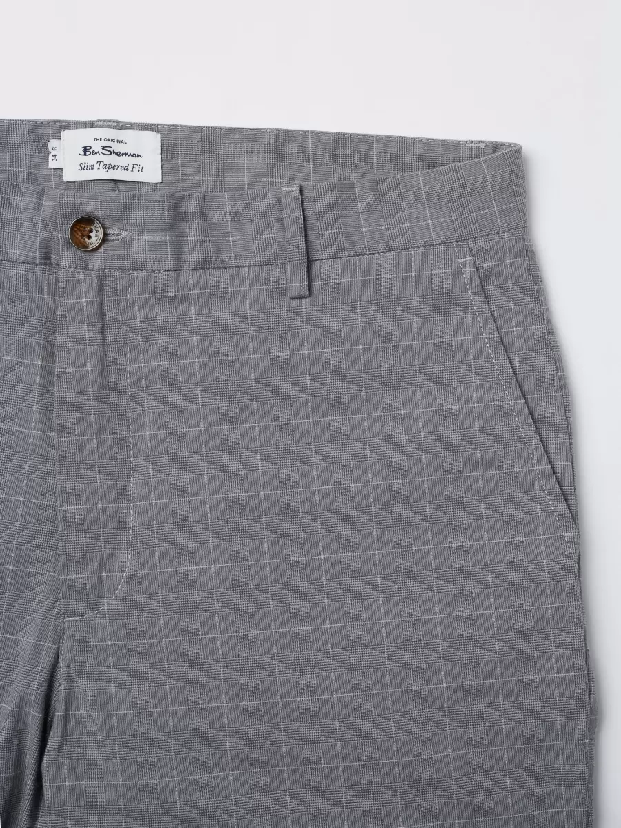 Pants & Chinos Sumptuous Heritage Check Slim Taper Trouser Ben Sherman Anthracite Check Men - 4