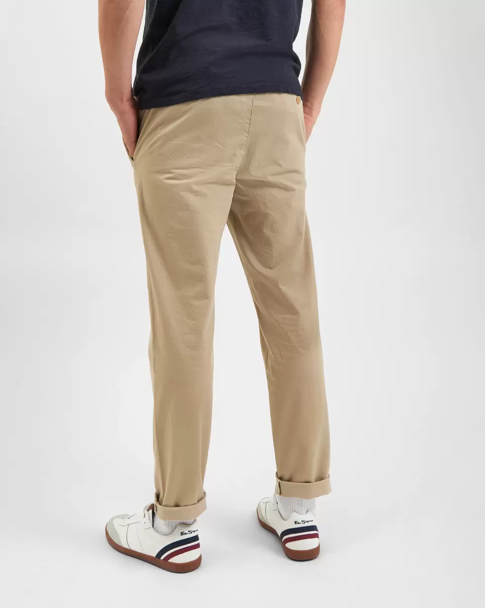Ben Sherman Pants & Chinos Slim Tapered Drawcord Chino Pant - Khaki Khaki Efficient Men - 3