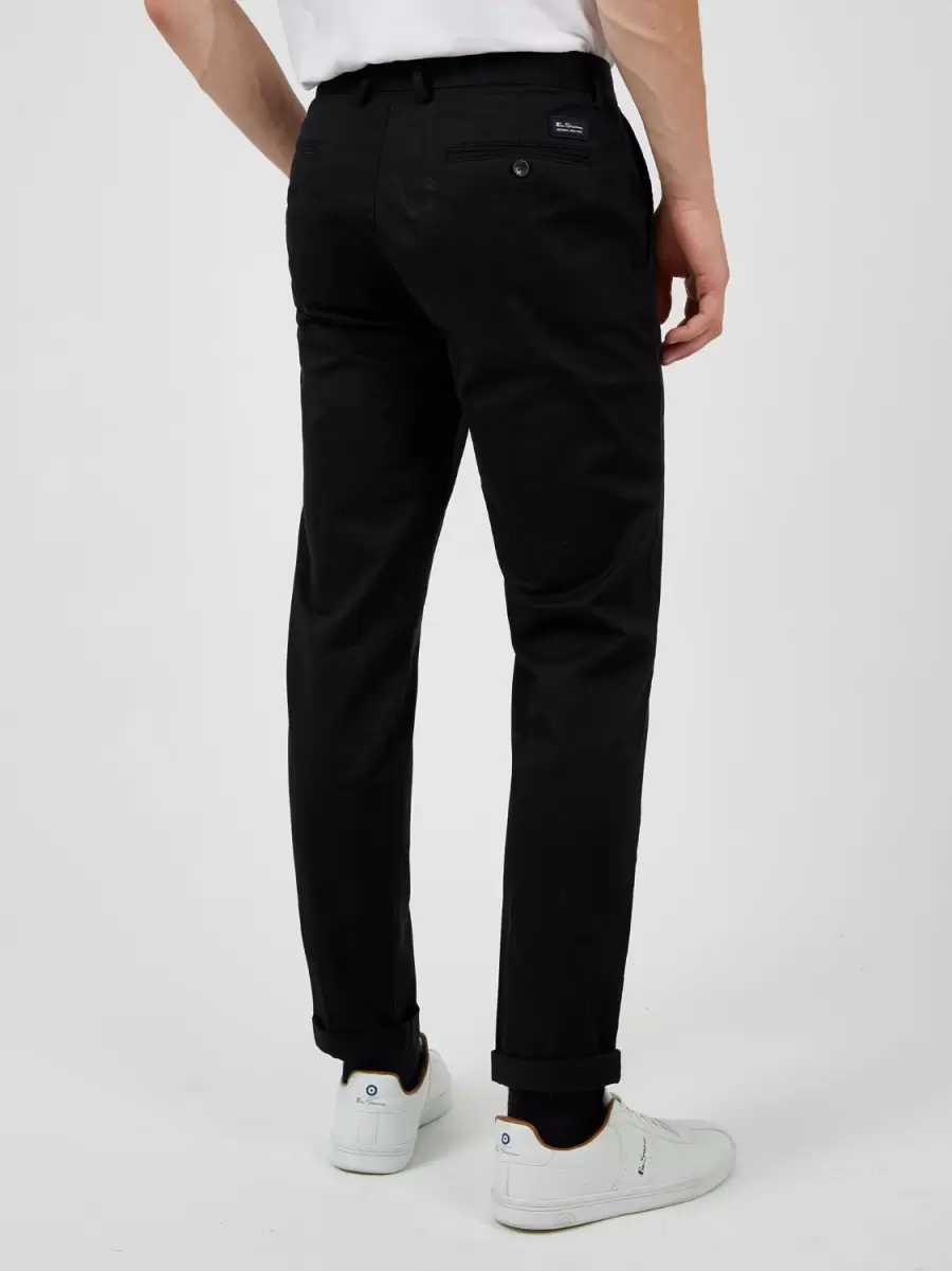 Men Signature Slim Stretch Chino Pant - Black Discount Extravaganza Ben Sherman Black|Default Title Pants & Chinos - 1