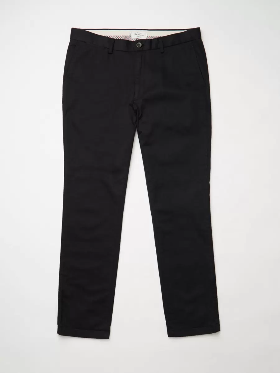 Men Signature Slim Stretch Chino Pant - Black Discount Extravaganza Ben Sherman Black|Default Title Pants & Chinos - 3